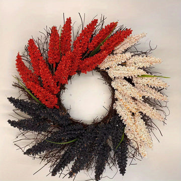 45cm Independence Day Wreath Patriotic Ornaments Red White Blue Decorations Patriotic Door Wreath Front Door Decoration...