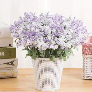 6 Pack Artificial Provence Lavender 10 Heads Fake Lavender Wedding Bouquet Home Garden Decoration Mother's Day Gift...
