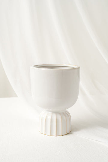 Modern White Glazed Ceramic Vase