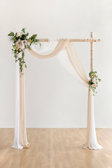 Flower Arch Decor with Drape in Champagne Christmas | Clearance