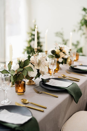 Large Floral Centerpiece Set in Champagne Christmas