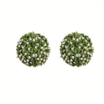 2pcs Artificial Plant Topiary Balls 8.3 Inch Artificial Eucalyptus Decoration Balls Half Round Hanging Plants Indoor Outdoor Garden Basket Plants Wedding Party Hotel Corridor Plant Decoration...
