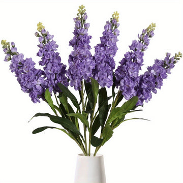 6 Pack Artificial Flowers Snapdragon, Snapdragon Silk Flowers 31.50 Inch Long Stem Delphinium Fake Flowers Wedding Table Centerpieces Tall Vase Home Party Decorations...