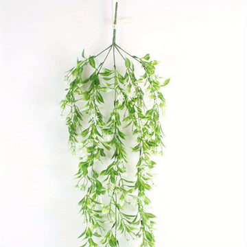 3pcs Green Artificial Ivy Leaf Vine Fake Plant Wall Hanging Home Garden Bathroom Wedding Decoration DIY Christmas Ornaments Accessories...