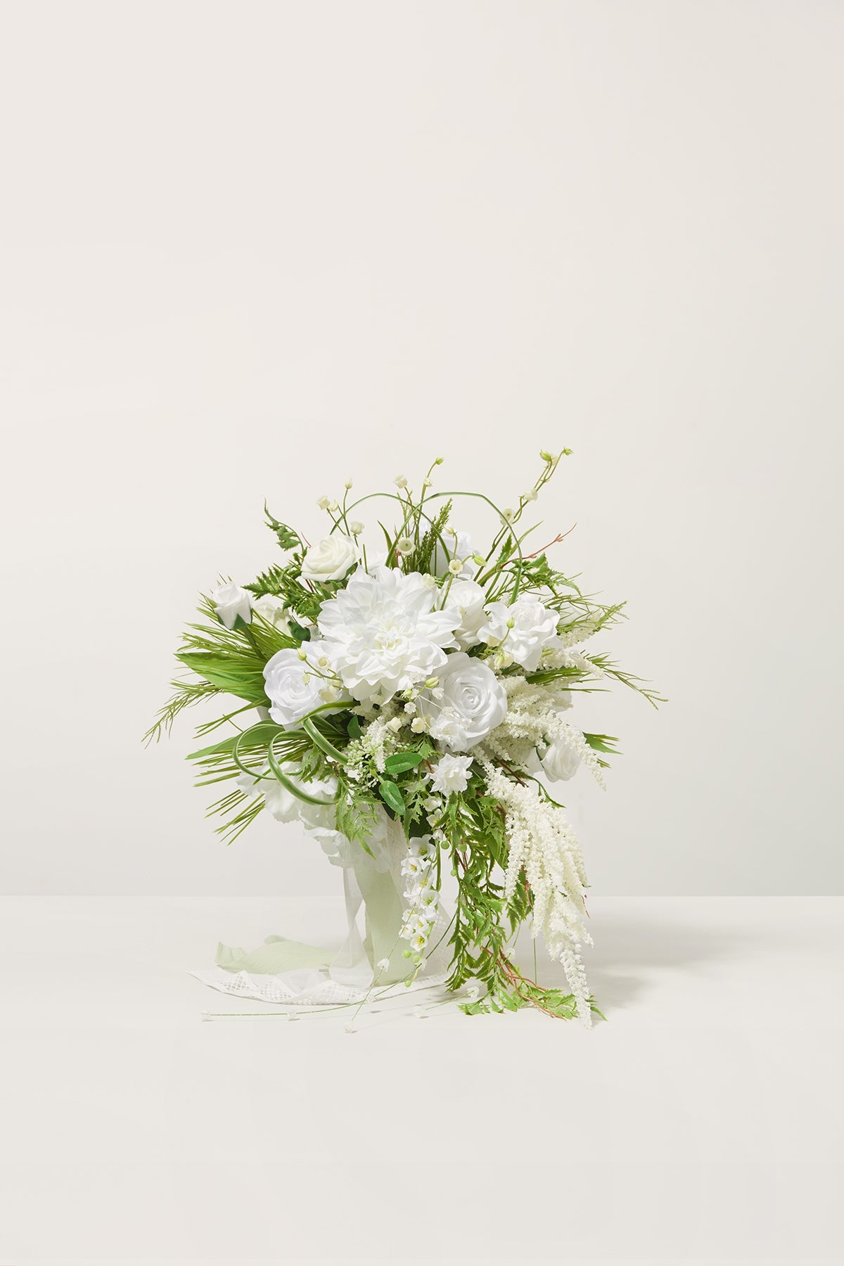 Small Cascade Bridal Bouquet in May Lily & Olive