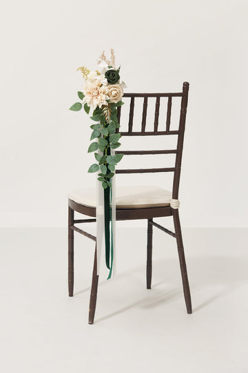 Aisle & Chair Decor in Emerald & Tawny Beige