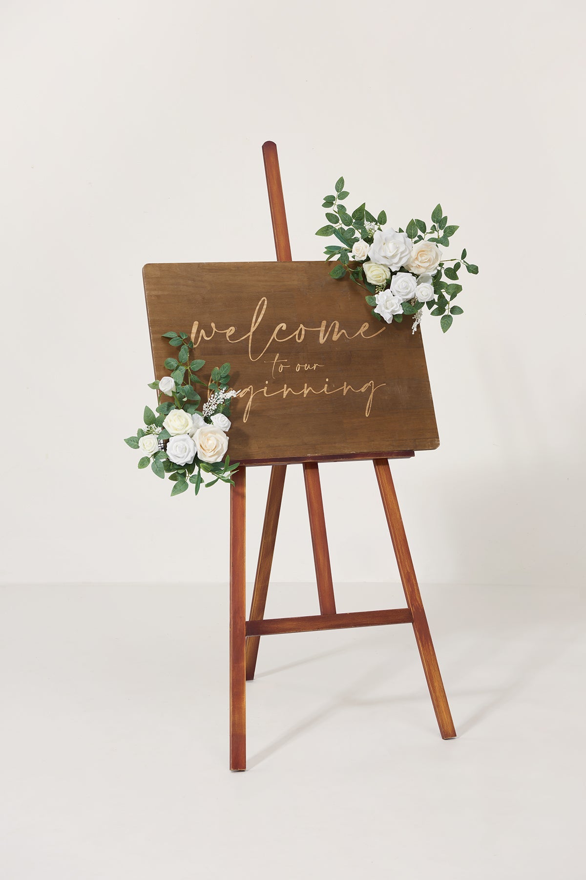 Flexible Combo Set Flower Sign Decor in White & Sage