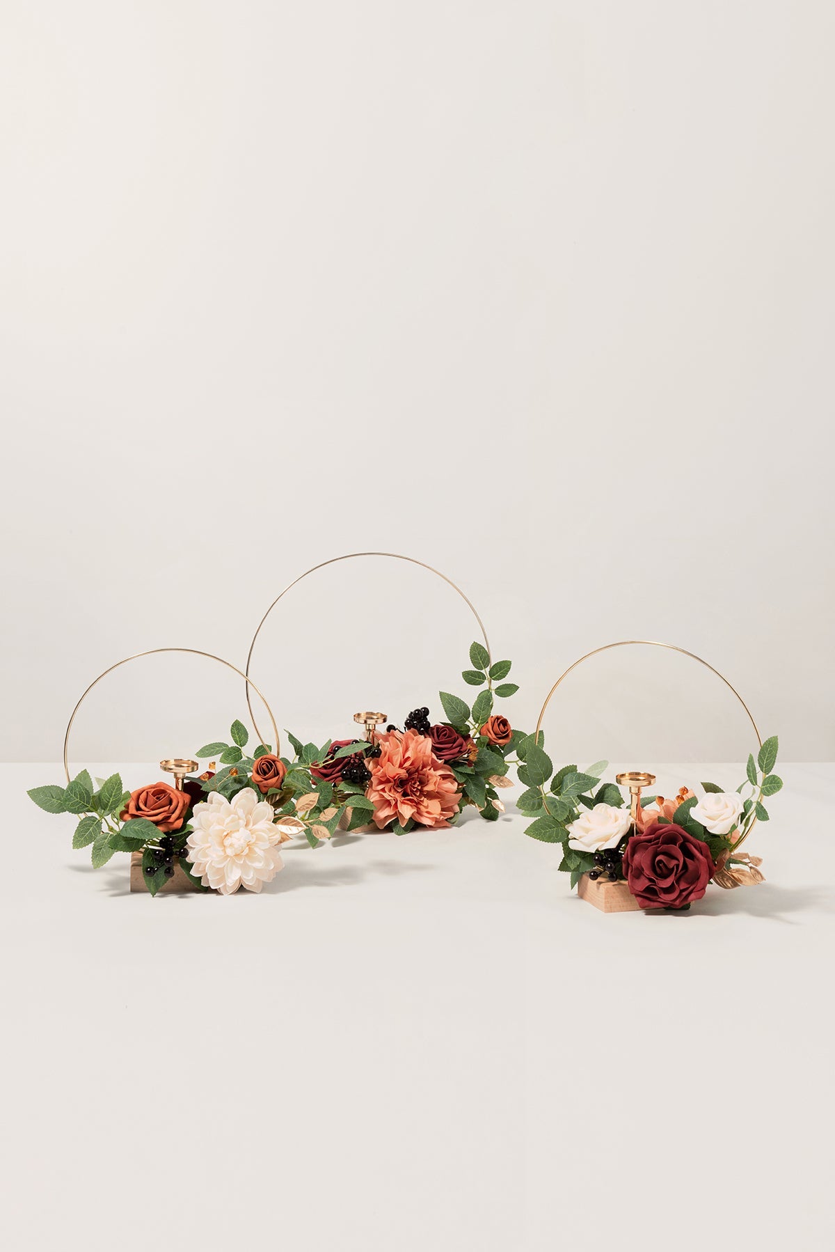 Wreath Hoop Centerpiece Set in Sunset Terracotta