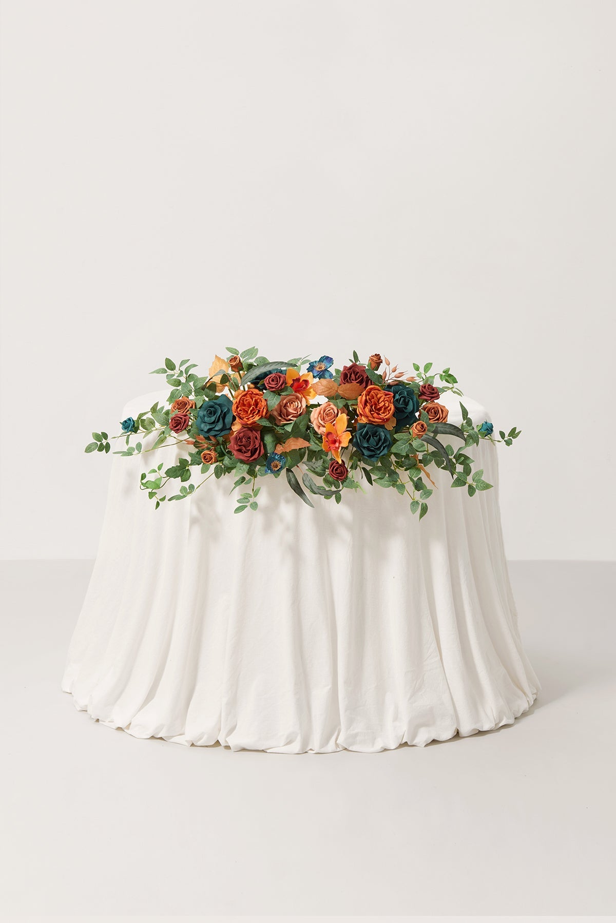 Head Table Floral Swags in Dark Teal & Burnt Orange | Clearance