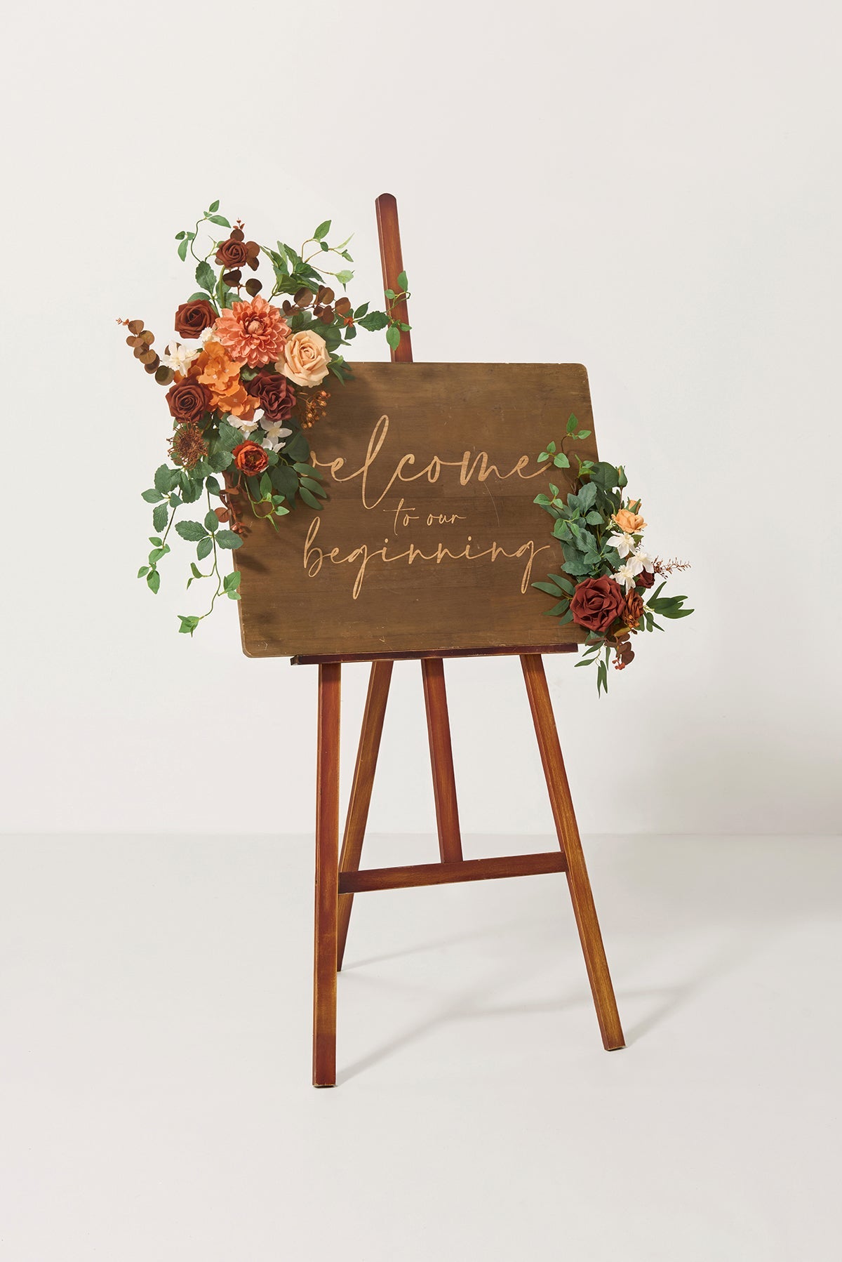 Combo Set Flower Sign Decor in Sunset Terracotta