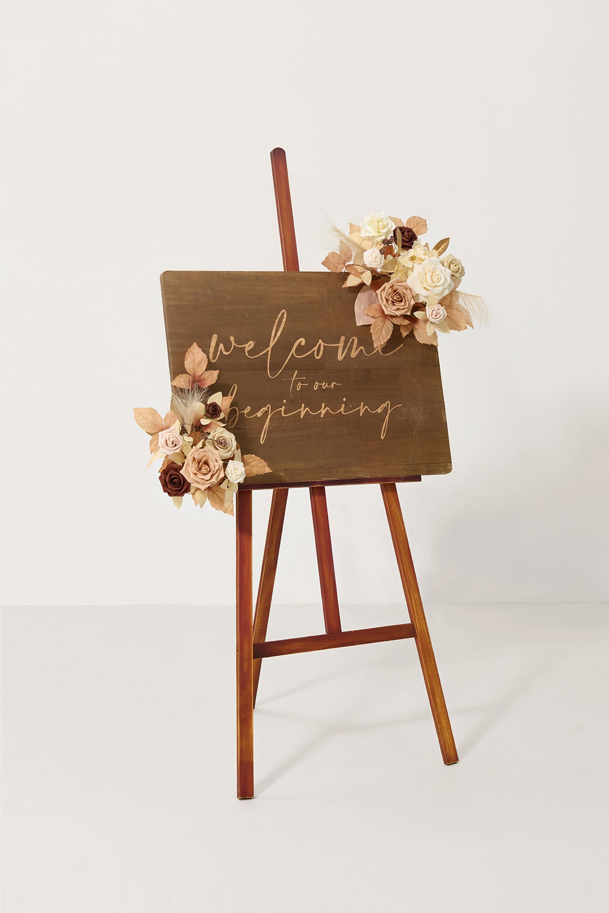 Flexible Combo Set Flower Sign Decor in Rust & Sepia