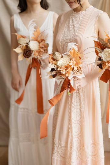 Bridesmaid Posy in Rust & Sepia | Clearance