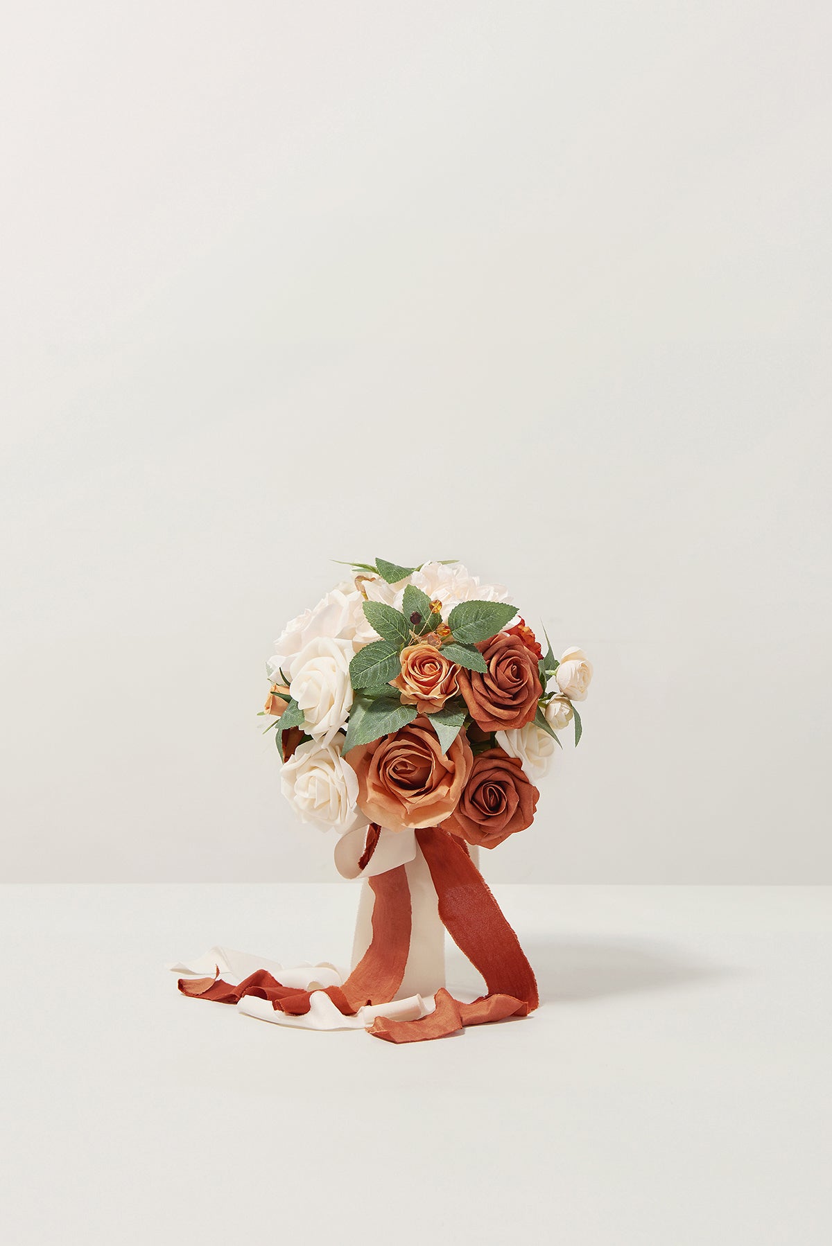 Gradual Bridesmaid Bouquets in Sunset Terracotta