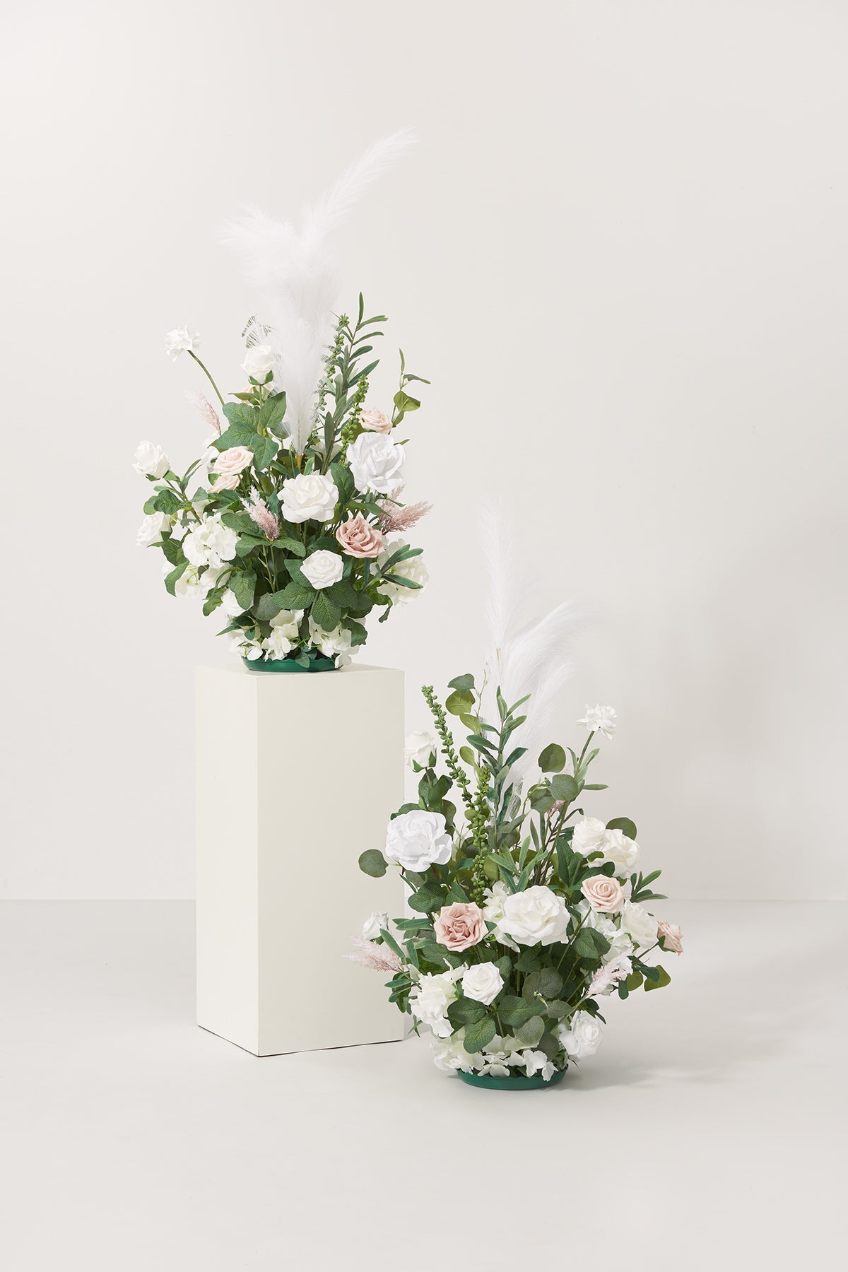 Altar Decor Free-Standing Flowers in White & Sage