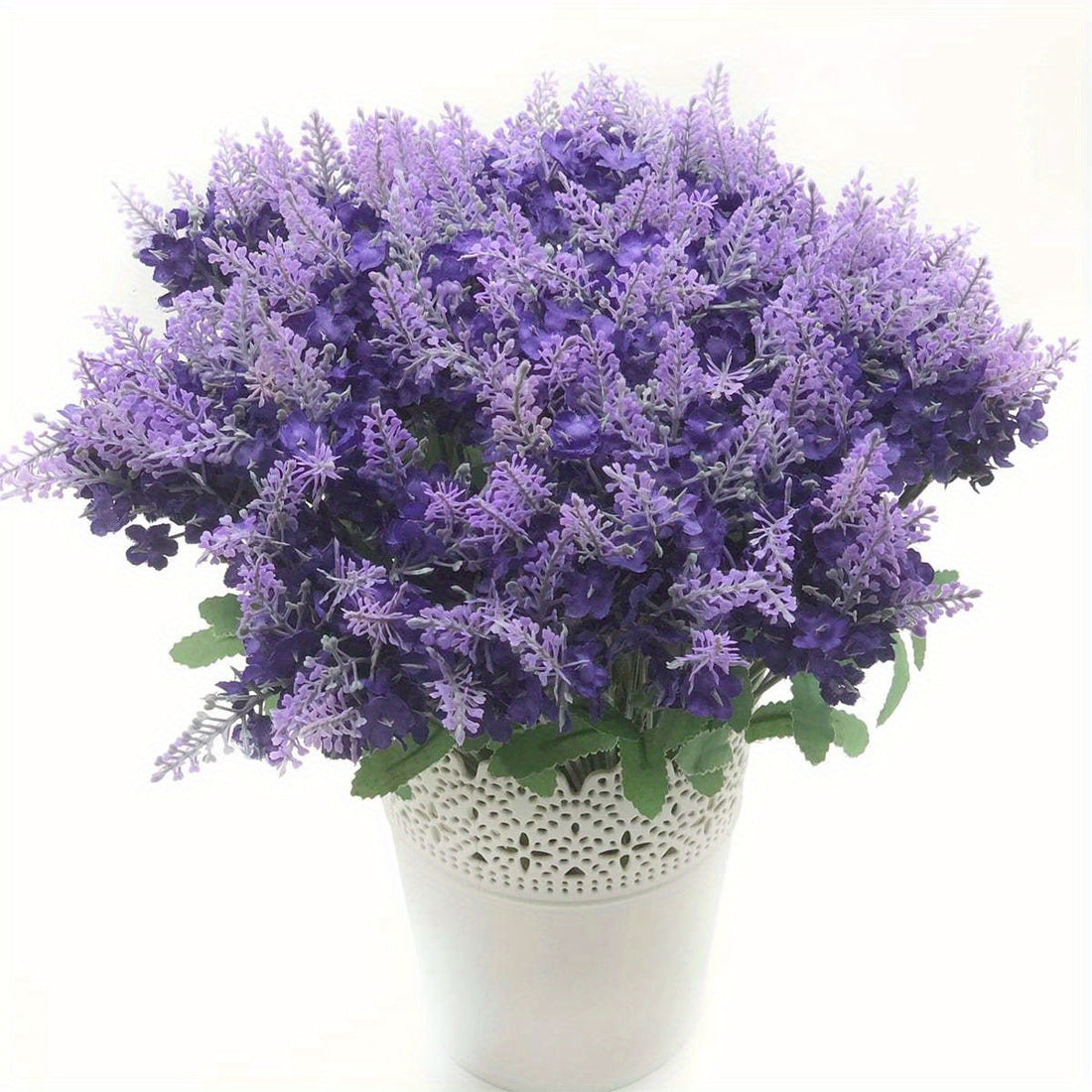 6 Pack Artificial Provence Lavender 10 Heads Fake Lavender Wedding Bouquet Home Garden Decoration Mother's Day Gift...