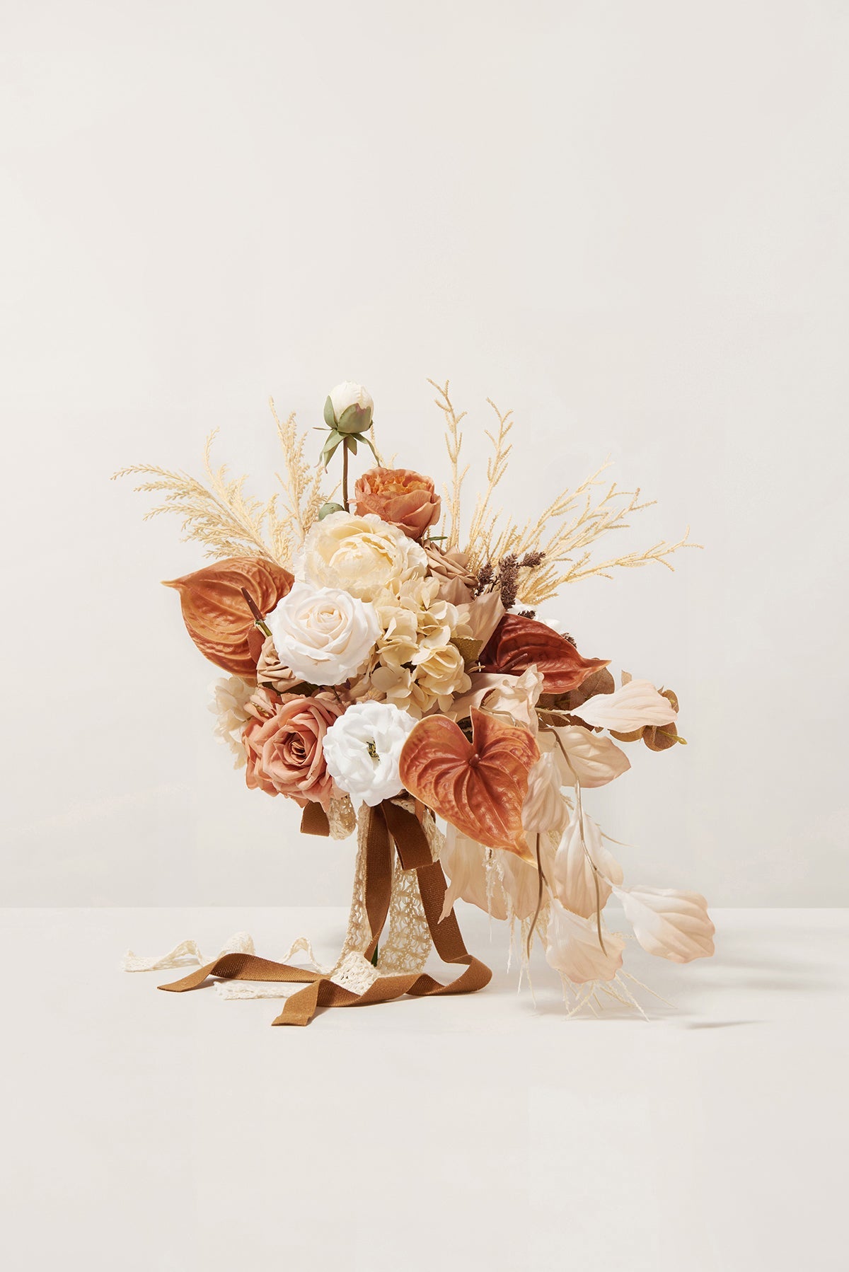 Medium Cascade Bridal Bouquet in Rust & Sepia