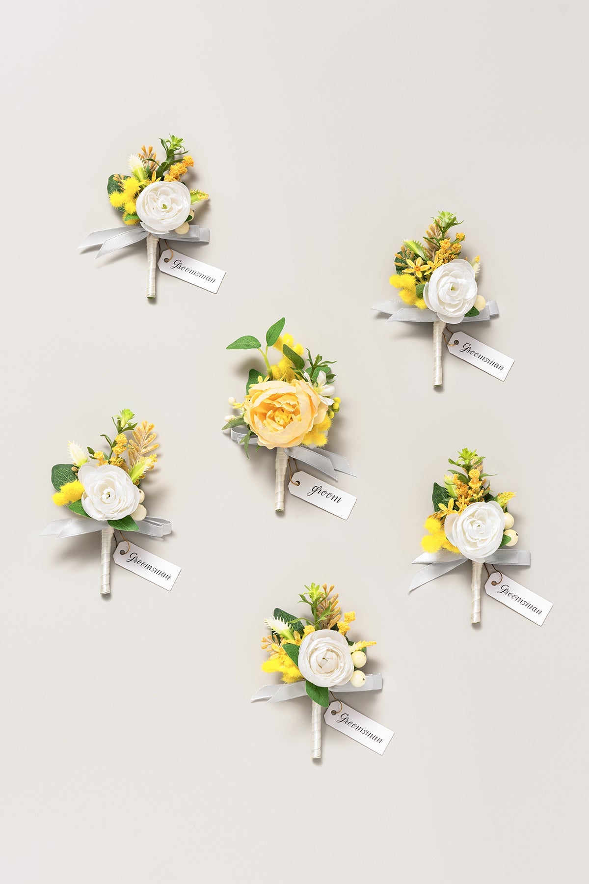 Boutonnieres in Lemonade Yellow