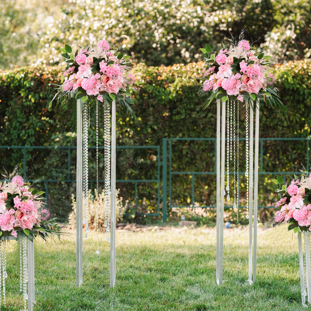 40cm Fake Flower Ball Arrangement Bouquet, Plastic Roses with Base, Suitable for Our Store's Wedding Centerpiece Flower Rack