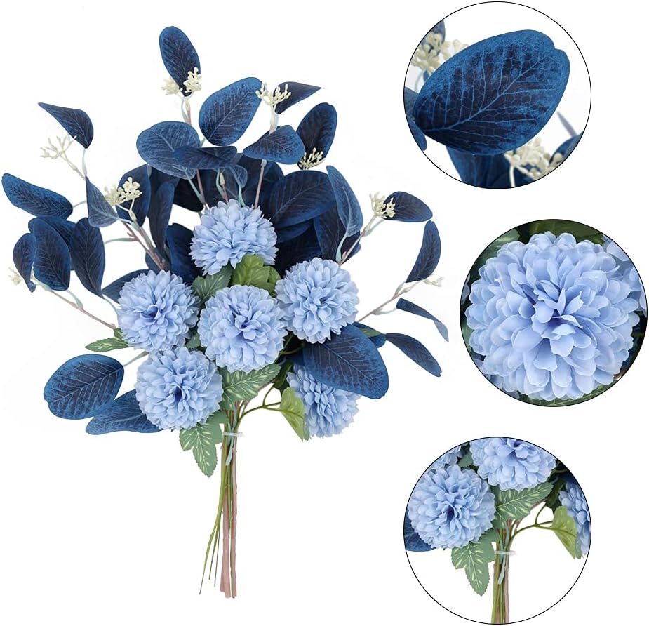 Fake Flowers  Bouquet Hydrangea Artificial Flowers Chrysanthemum Silk Flowers Artificial for Decoration Flower Centerpieces