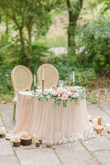 Head Table Floral Swags in Blush & Cream | Clearance