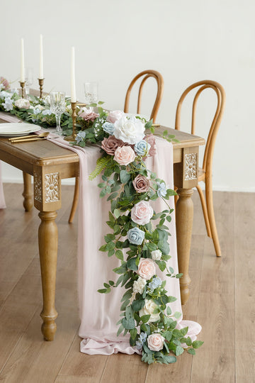 6ft Flower Garland in English Pastel