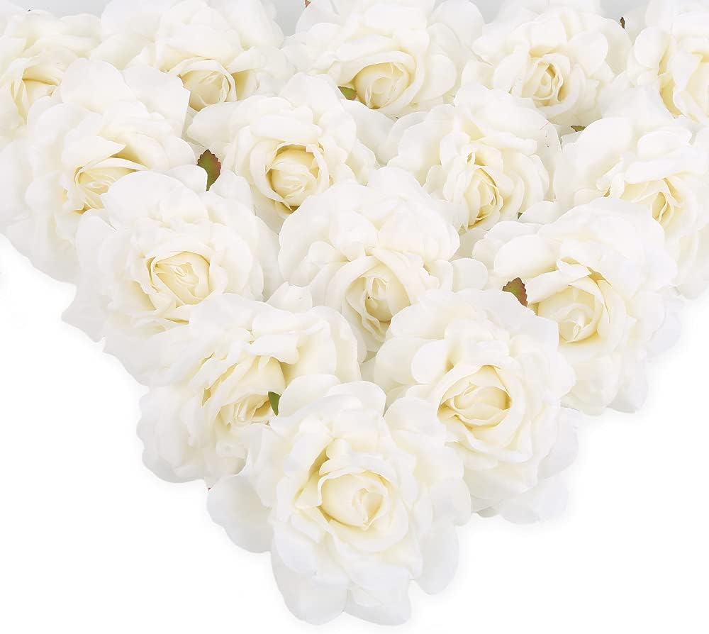 4.3inch 20pcs Artificial Rose Flowers Heads