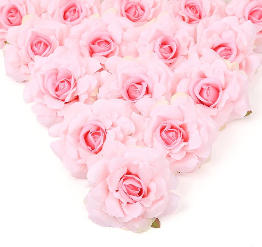 4.3inch 20pcs Artificial Rose Flowers Heads