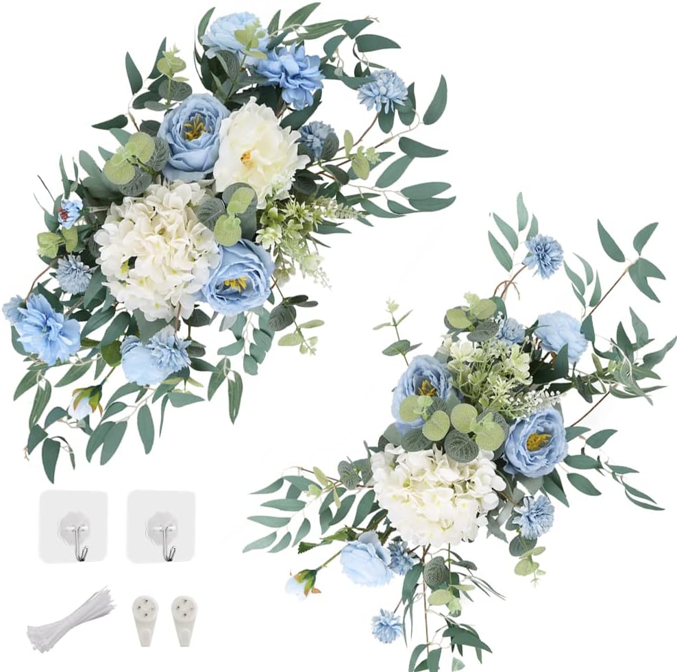 2 Pcs Wedding Arch Artificial Flowers