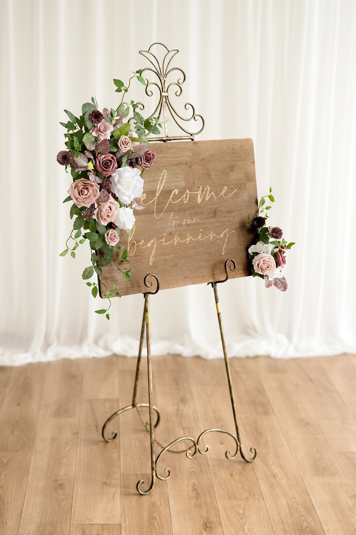 Combo Set Flower Sign Decor in Dusty Rose & Mauve