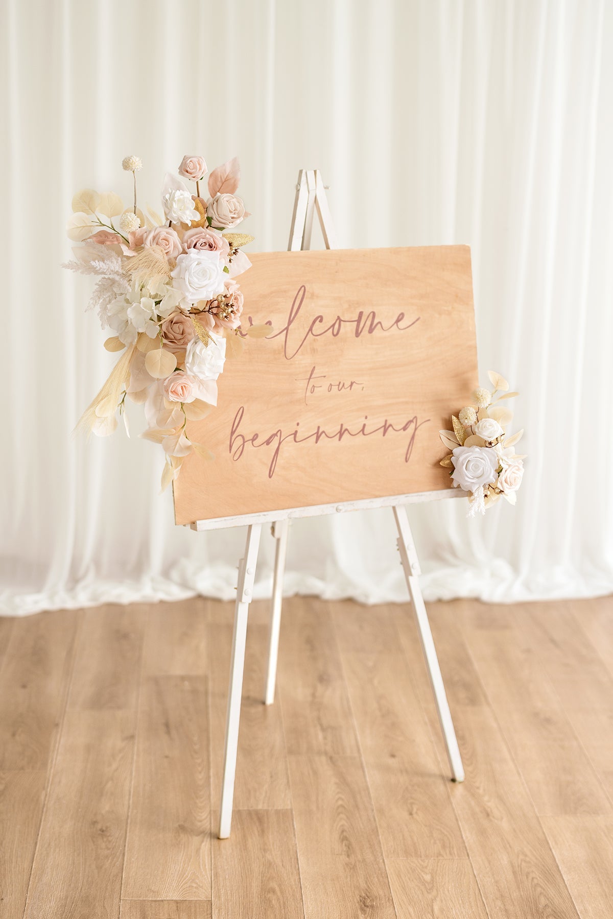 Combo Set Flower Sign Decorin White & Beige