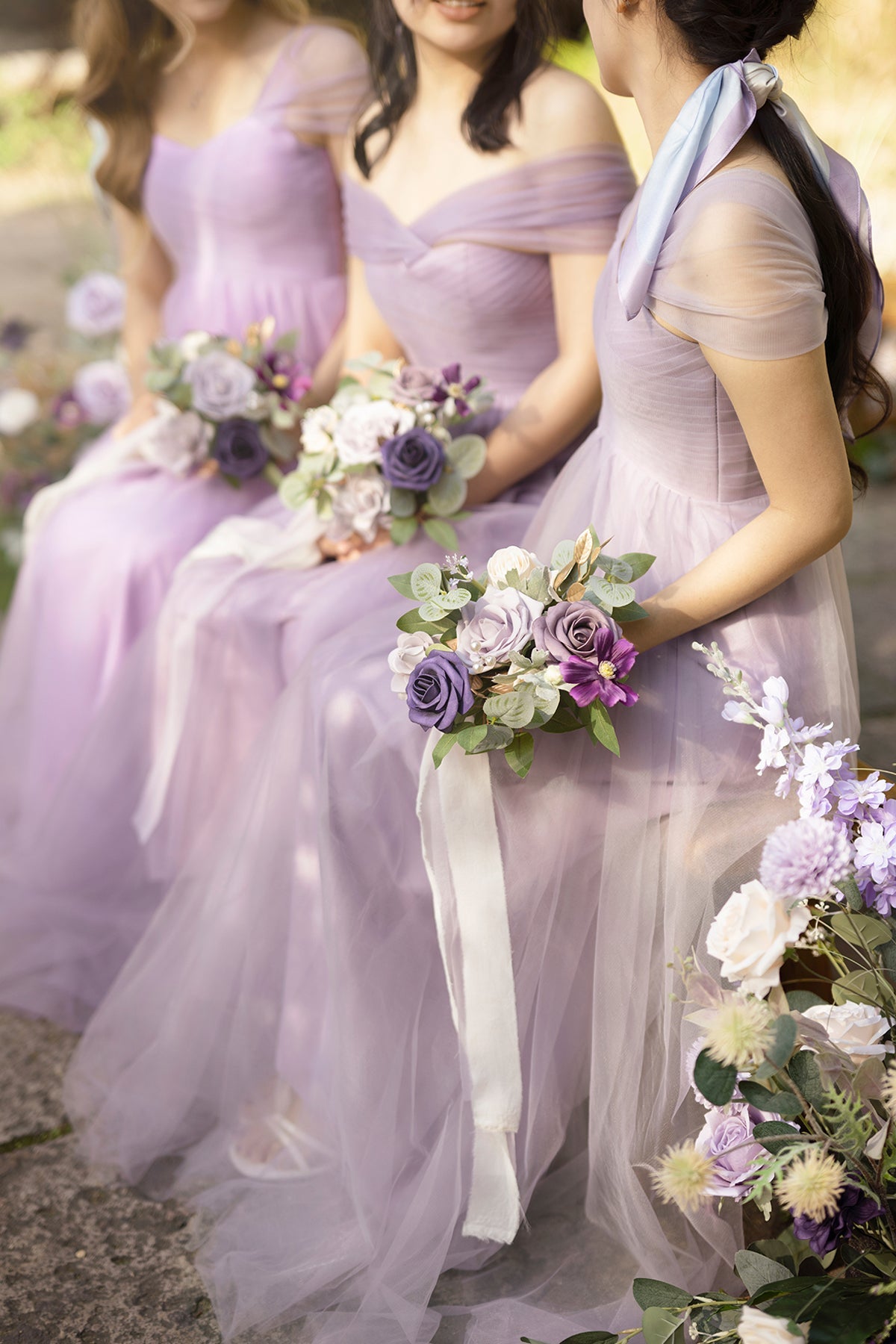 Bridesmaid Posy in Lilac & Gold