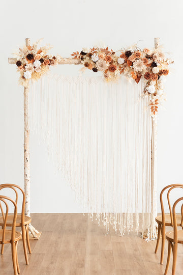 Flower Arch Decor in Rust & Sepia