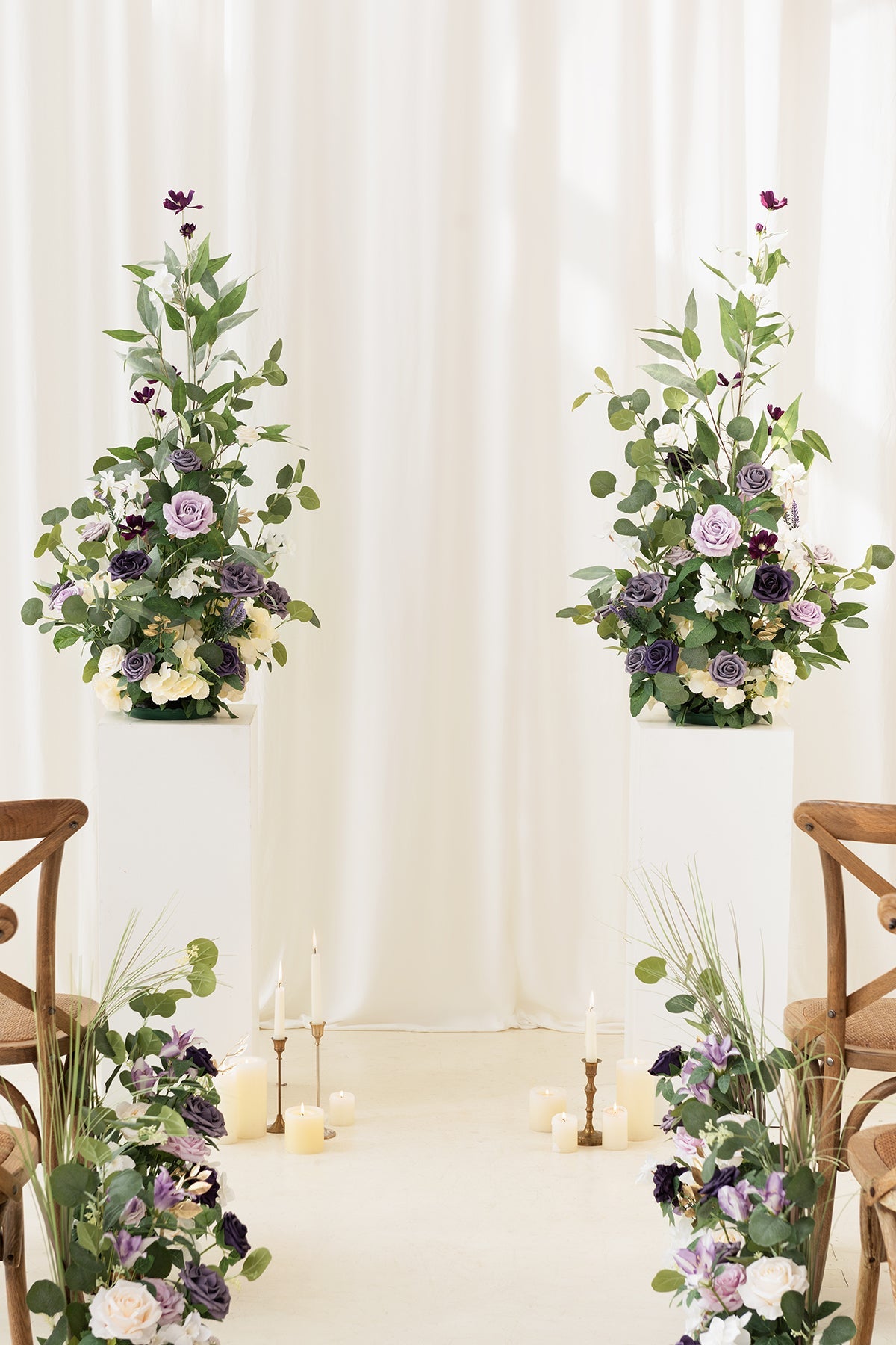 Altar Decor Free-Standing Flowers in Lilac & Gold