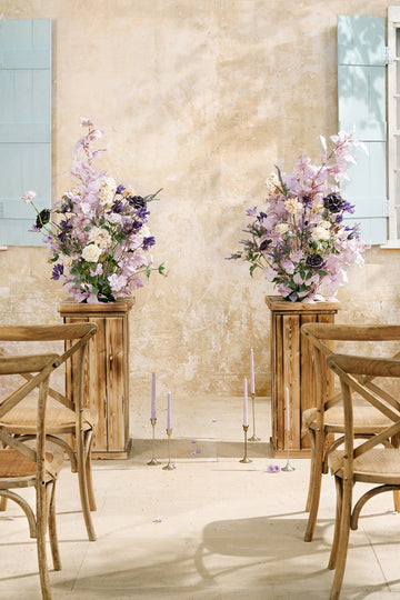 Altar Decor Free-Standing Flowers in French Lavender & Plum