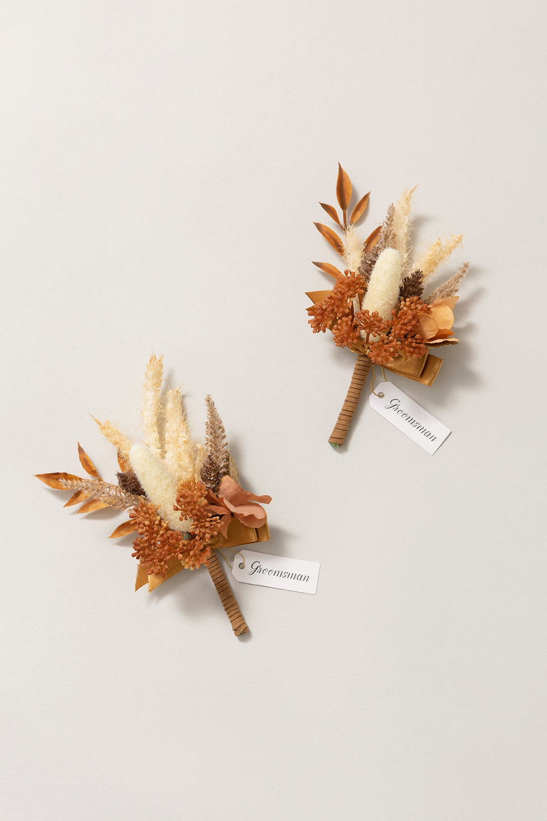 Boutonnieres in Rust & Sepia