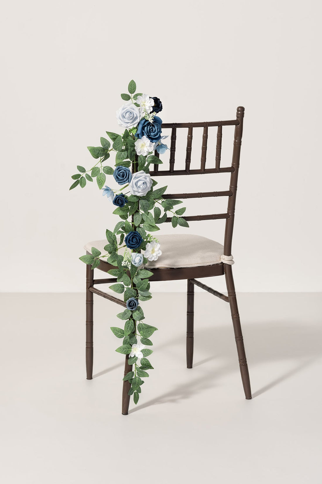 Wedding Hanging Chair Back Decoration in Dusty Blue & Navy | Clearance