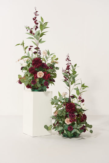 Altar Decor Free-Standing Flowers in Romantic Marsala