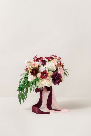 Small Round Bridal Bouquet in Romantic Marsala