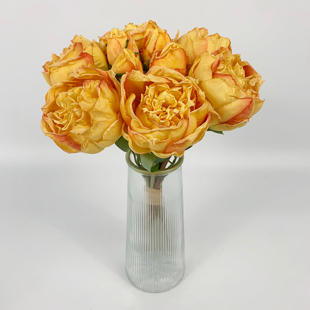 1 Bunches Artificial Silk Peony Vintage Flower Bouquet