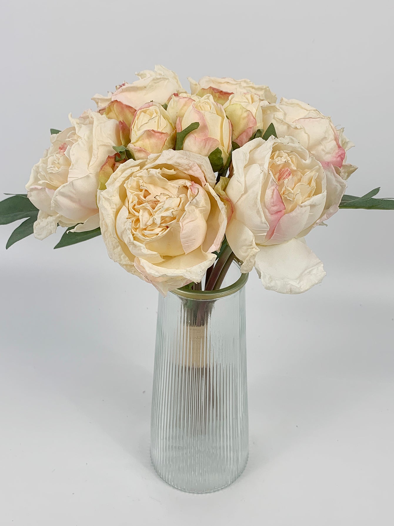 1 Bunches Artificial Silk Peony Vintage Flower Bouquet