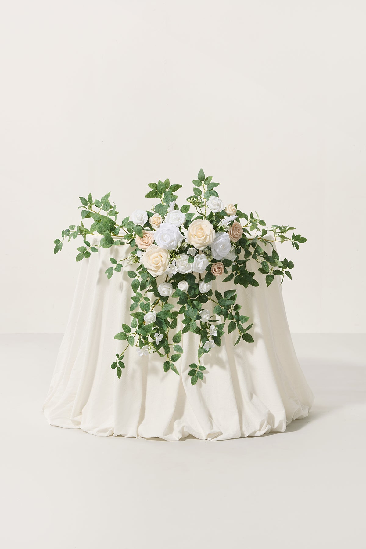 Sweetheart Table Floral Swags in White & Sage