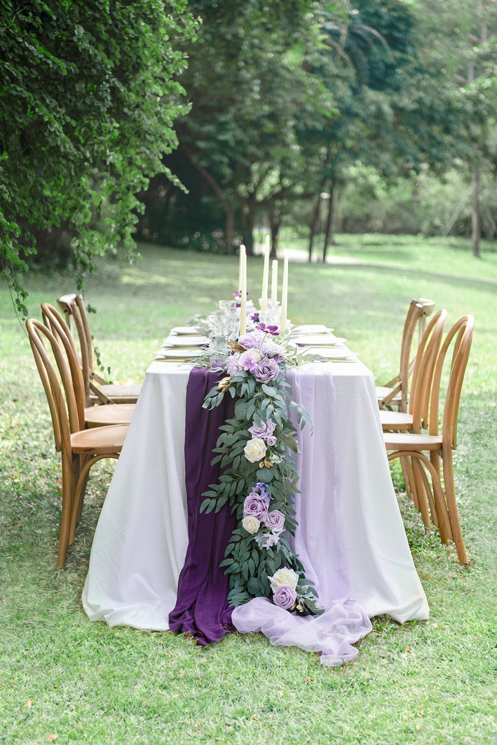 6ft Flower Garland in Lilac & Gold