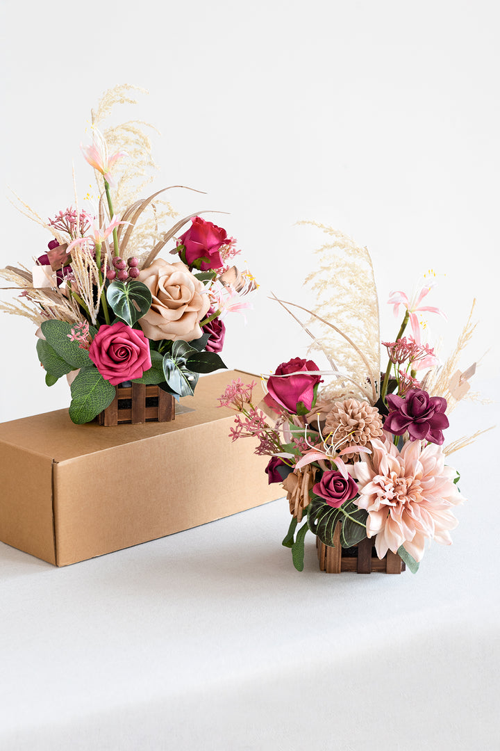 Centerpiece Flower Arrangements in Valentine Magenta | Clearance