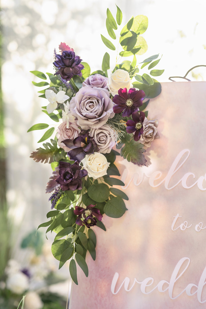 Combo Set Flower Sign Decor in Lilac & Gold