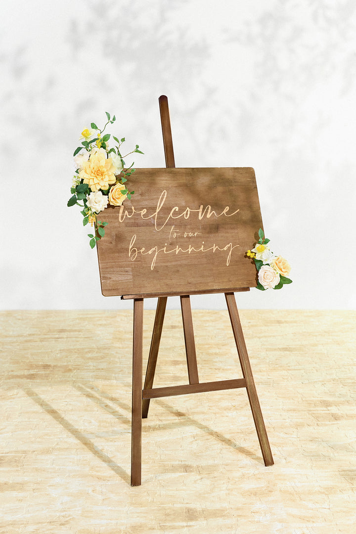 Combo Set Flower Sign Decor in Lemonade Yellow