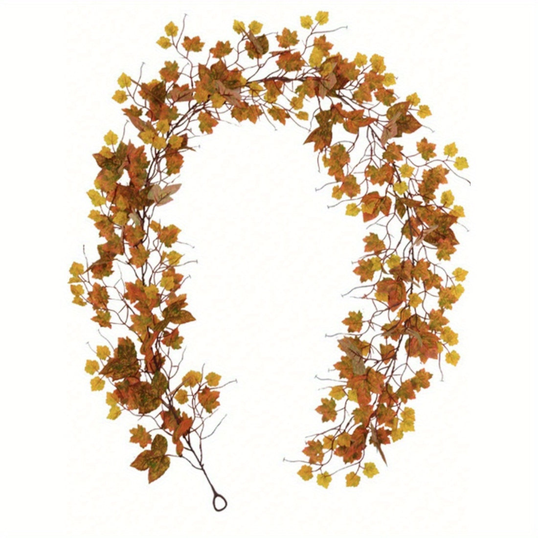 6.56ft/pc Artificial Autumn Leaves Garland, Fall Maple Leaf Mantle Wreath Hanging Vine Home Decor Wedding Halloween Thanksgiving Christmas Indoor Outdoor Decoration Party Birthday, Valentine's Day, Mother's Day Gift Decoration...