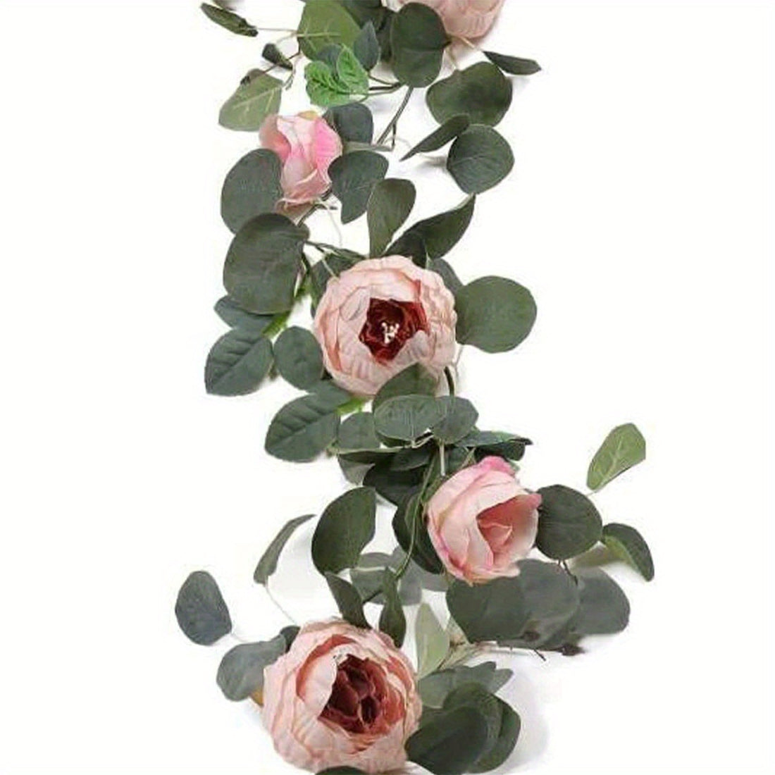 5.74ft Artificial Eucalyptus Vine Silk Peony Artificial Peony Flower Vine Wedding Arch Table Wall Decor...