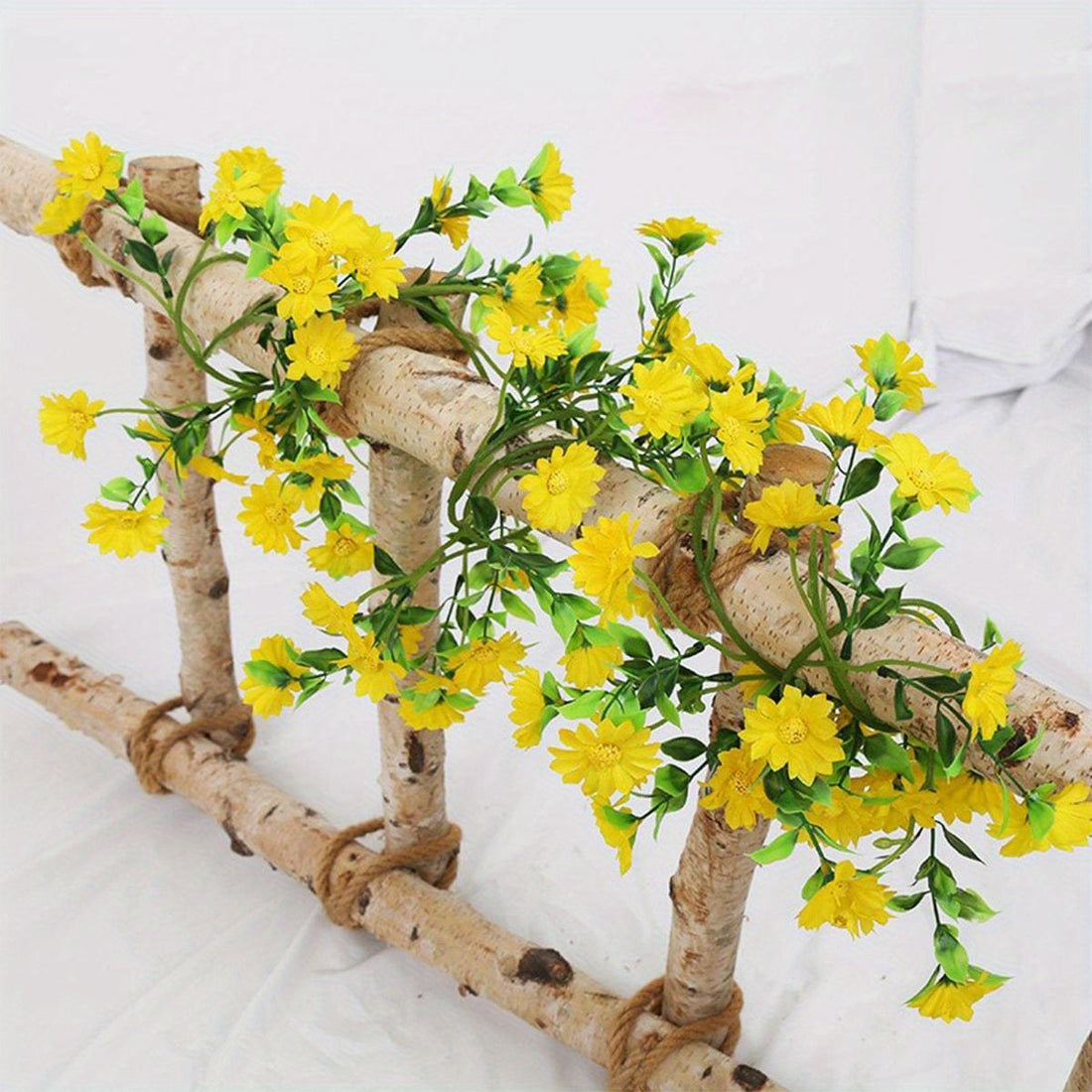 3 Pack 6.9ft Artificial Daisy Vine Artificial Flower String Hanging Ivy Fake Daisy Vine Suitable for Home Wedding Arch Decoration...