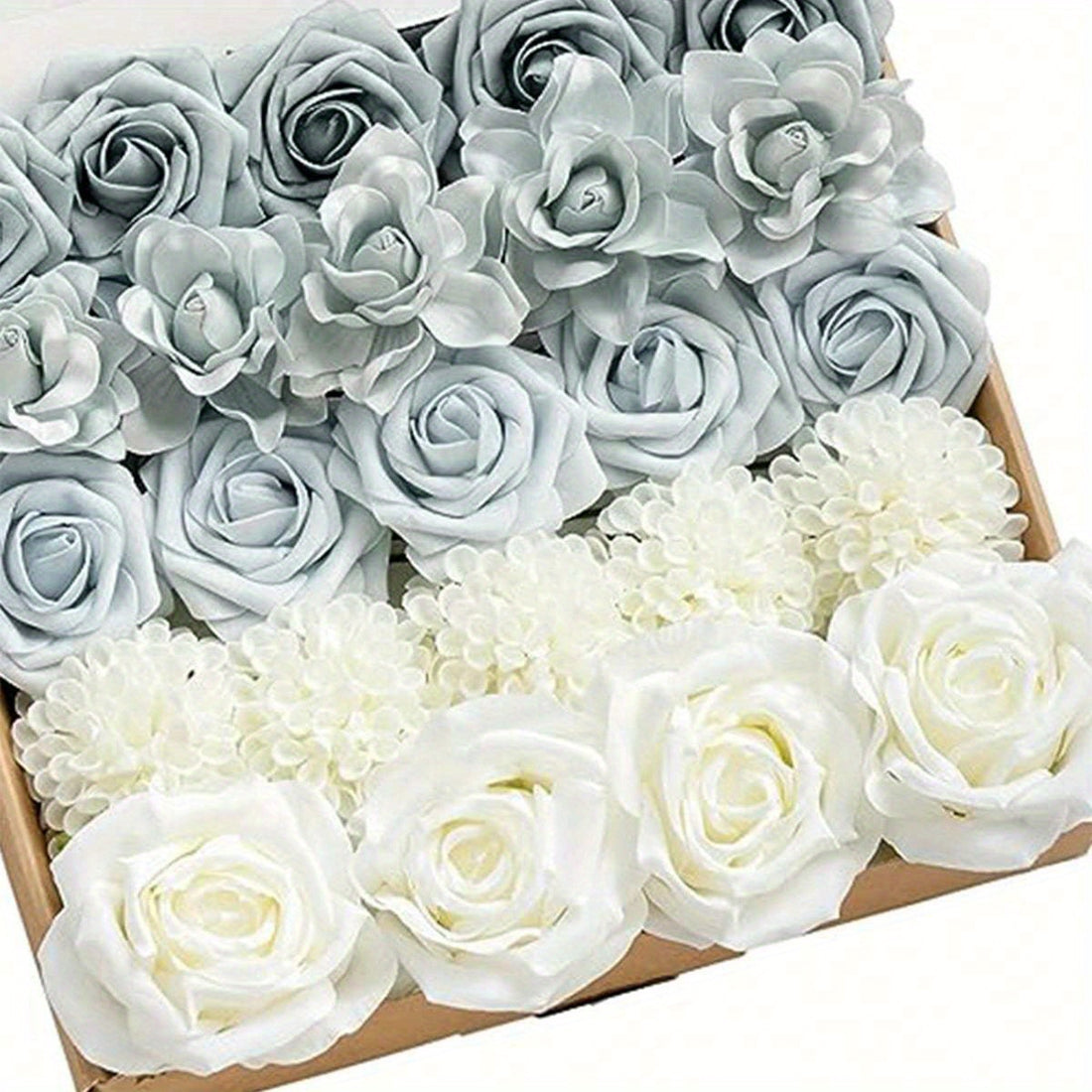 Artificial Flowers Shabby Dusty Rose Combination Box Set Suitable for DIY Wedding Bouquet Centerpiece Arrangement Bridal Shower Flower Arrangement, Table Centerpiece, Home Decor Spring Decoration...