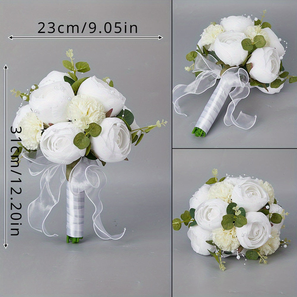 Bridal Peony Bouquet Peonies Artificial Flowers Wedding Bouquet for Wedding Party Decor